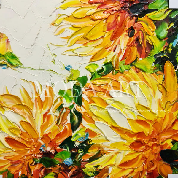 Chrysanthemums In Bloom