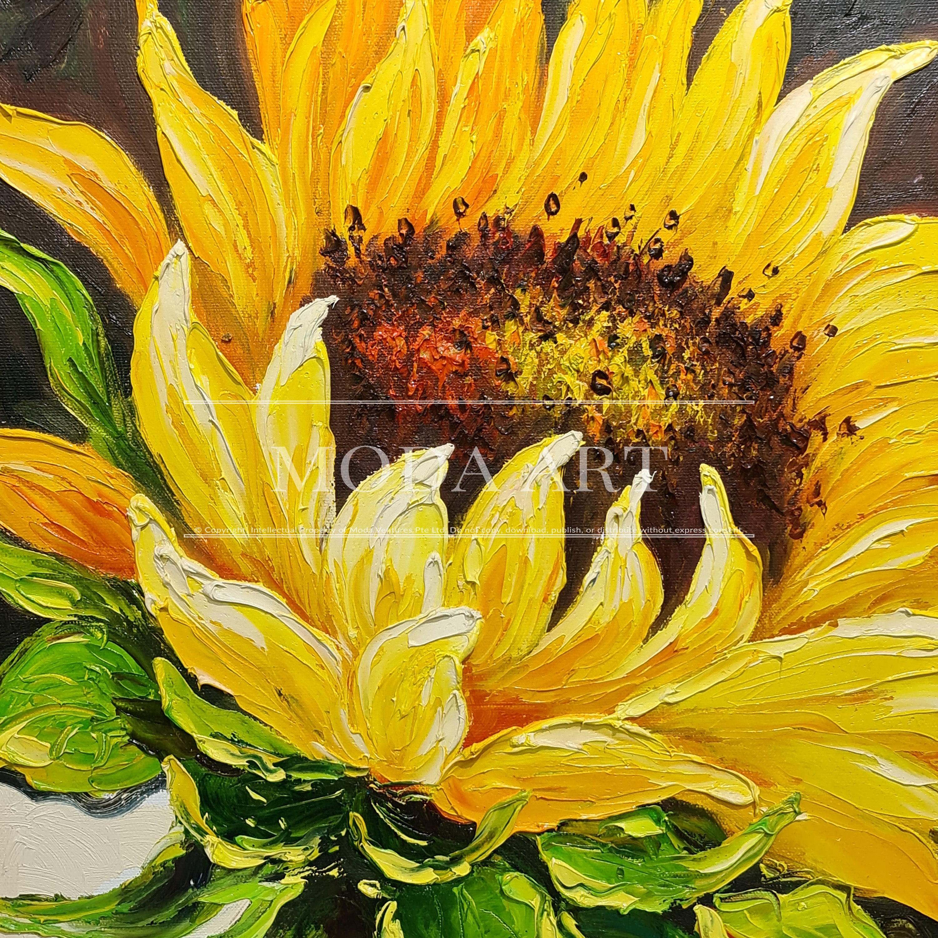 Sunflower Petals Raised To The Sky