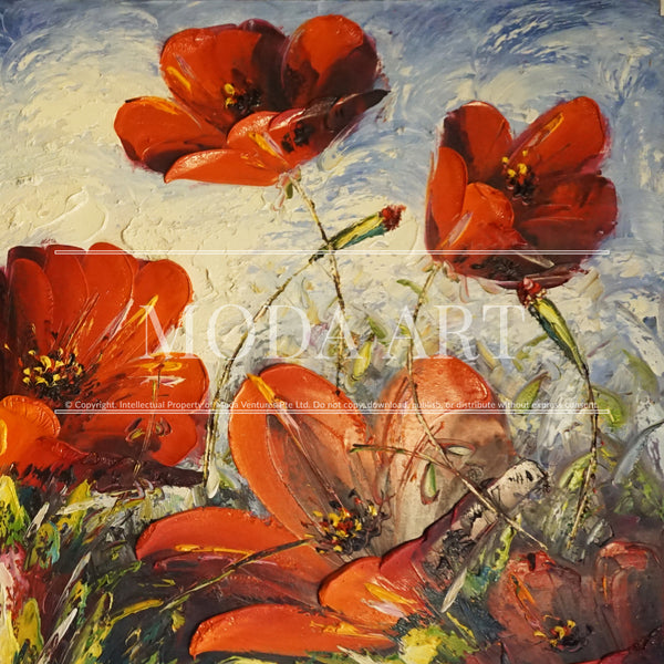 Poppy Flowers (Red)